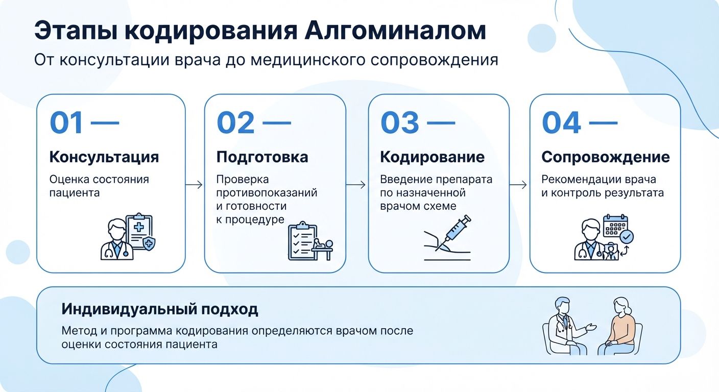 Кодирование препаратом «Алгоминал» в Чебоксарах инфографика